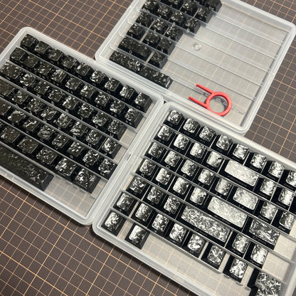 XVX Forged Carbon-Look Cherry Profile Keycaps Set 119-key（Base Kit）