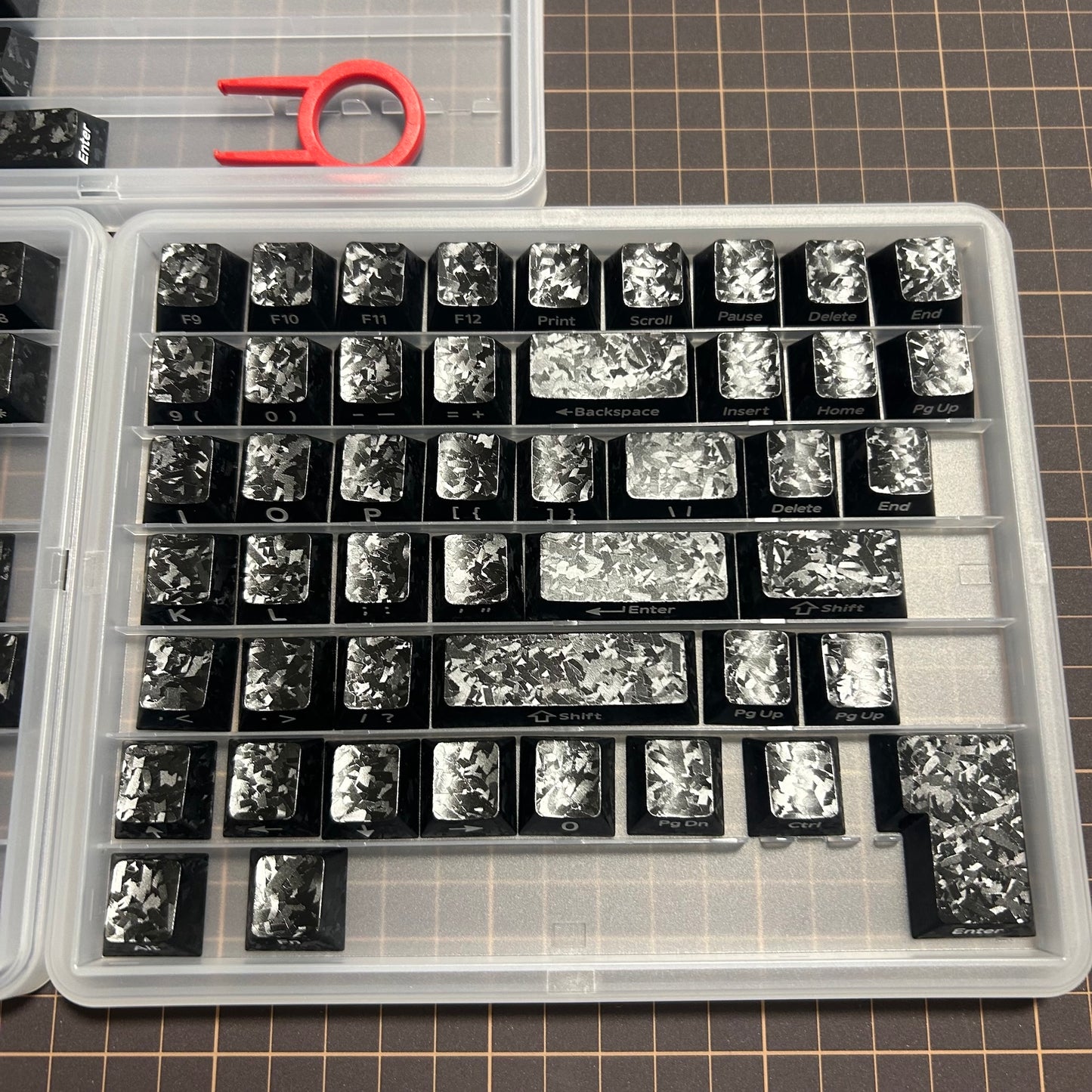 XVX Forged Carbon-Look Cherry Profile Keycaps Set 119-key（Base Kit）