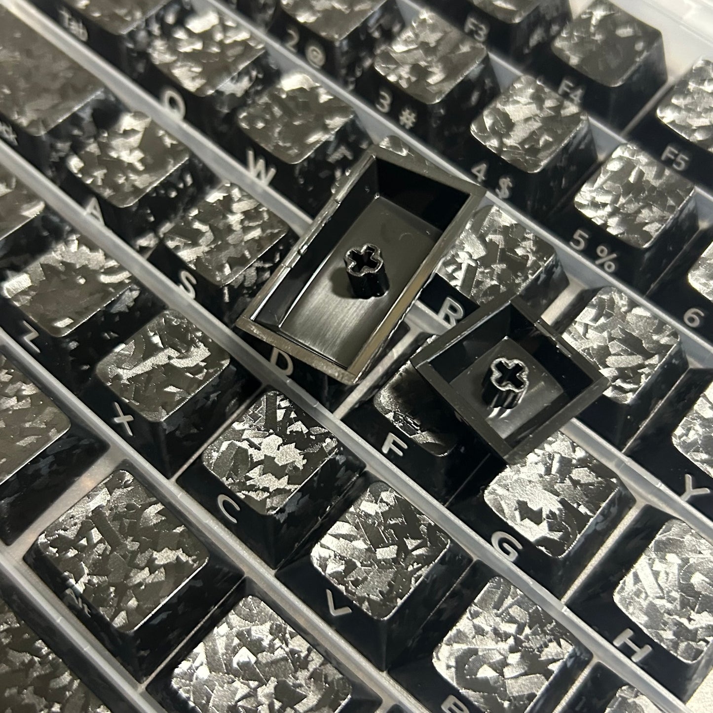 XVX Forged Carbon-Look Cherry Profile Keycaps Set 119-key（Base Kit）