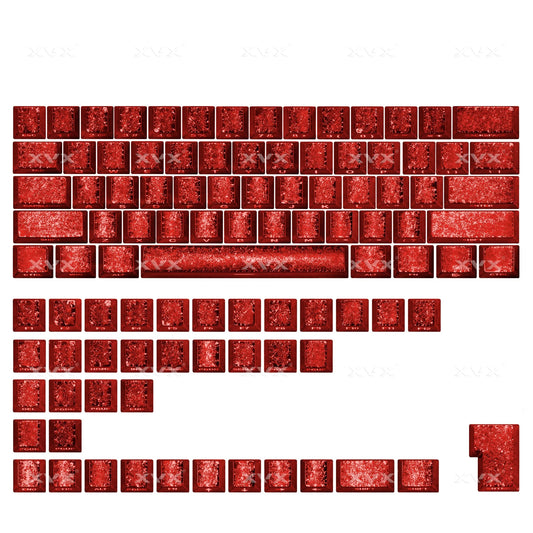 XVX Foil series Shine-Through Double-Shot Dye-Sub Cherry Profile Keycap Set（Kolwezi）