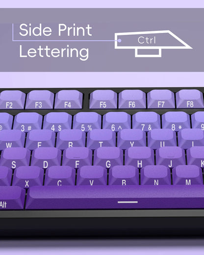 XVX Slope Low Profile Side-Printed Keycaps Set Purple Abyss（PBT/131キー）