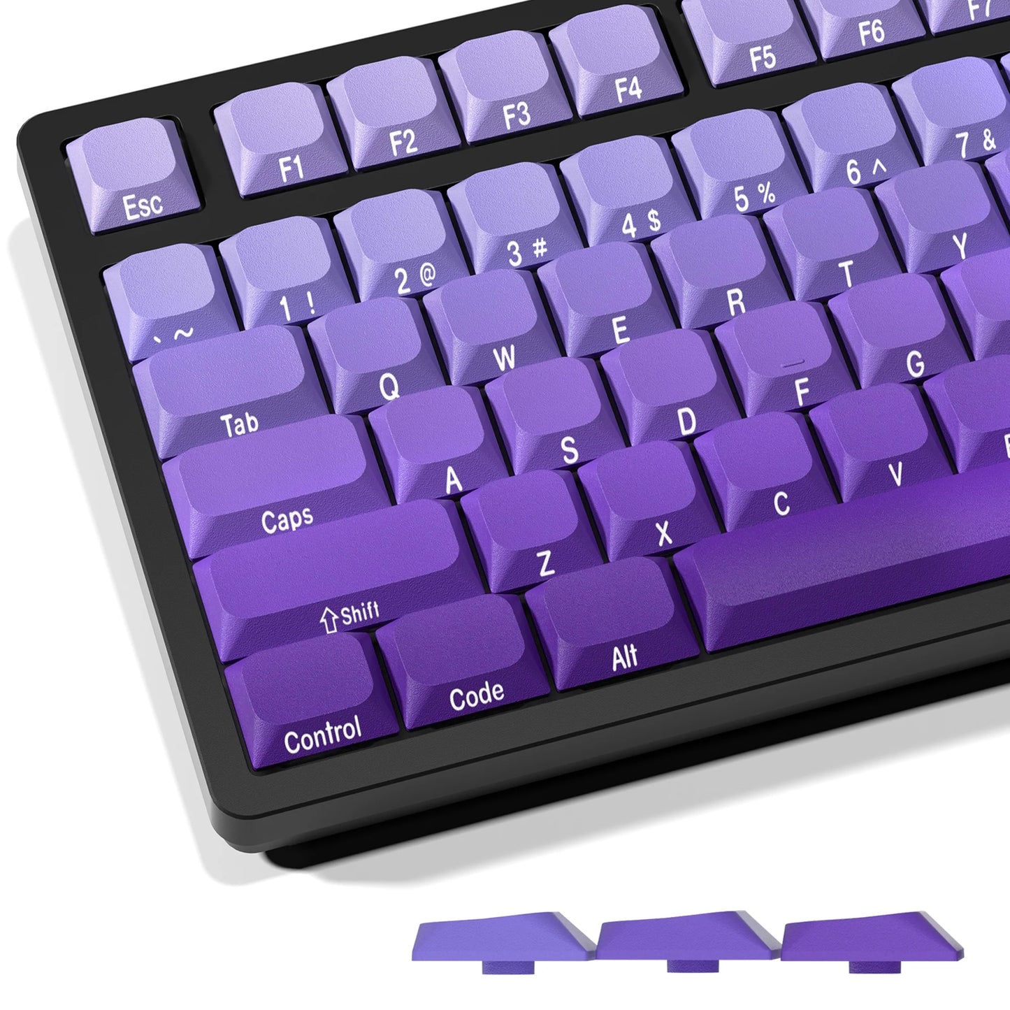 XVX Slope Low Profile Side-Printed Keycaps Set Purple Abyss（PBT/131キー）