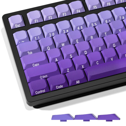 XVX Slope Low Profile Side-Printed Keycaps Set Purple Abyss（PBT/131キー）