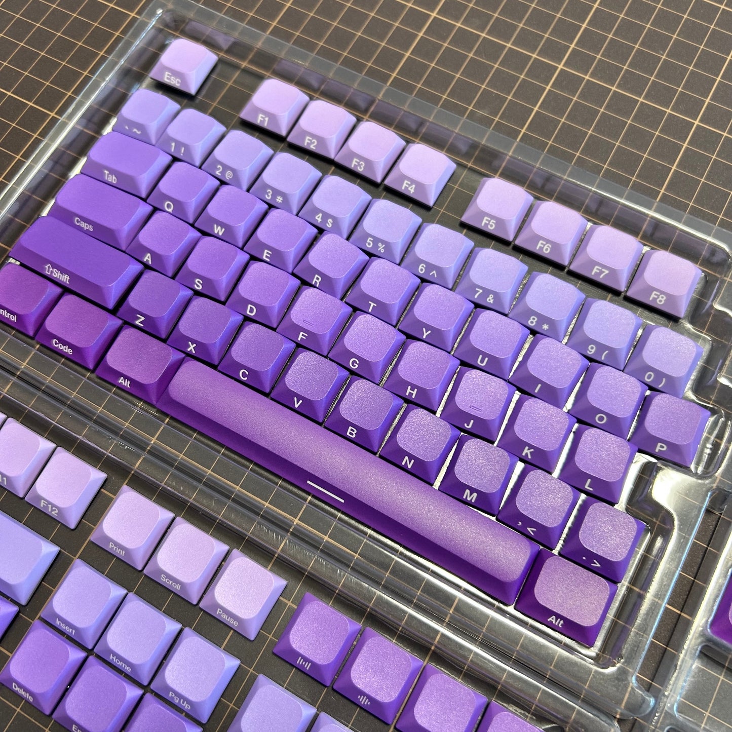 XVX Slope Low Profile Side-Printed Keycaps Set Purple Abyss（PBT/131キー）