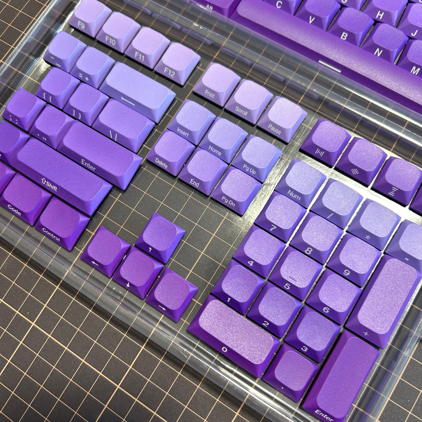 XVX Slope Low Profile Side-Printed Keycaps Set Purple Abyss（PBT/131キー）