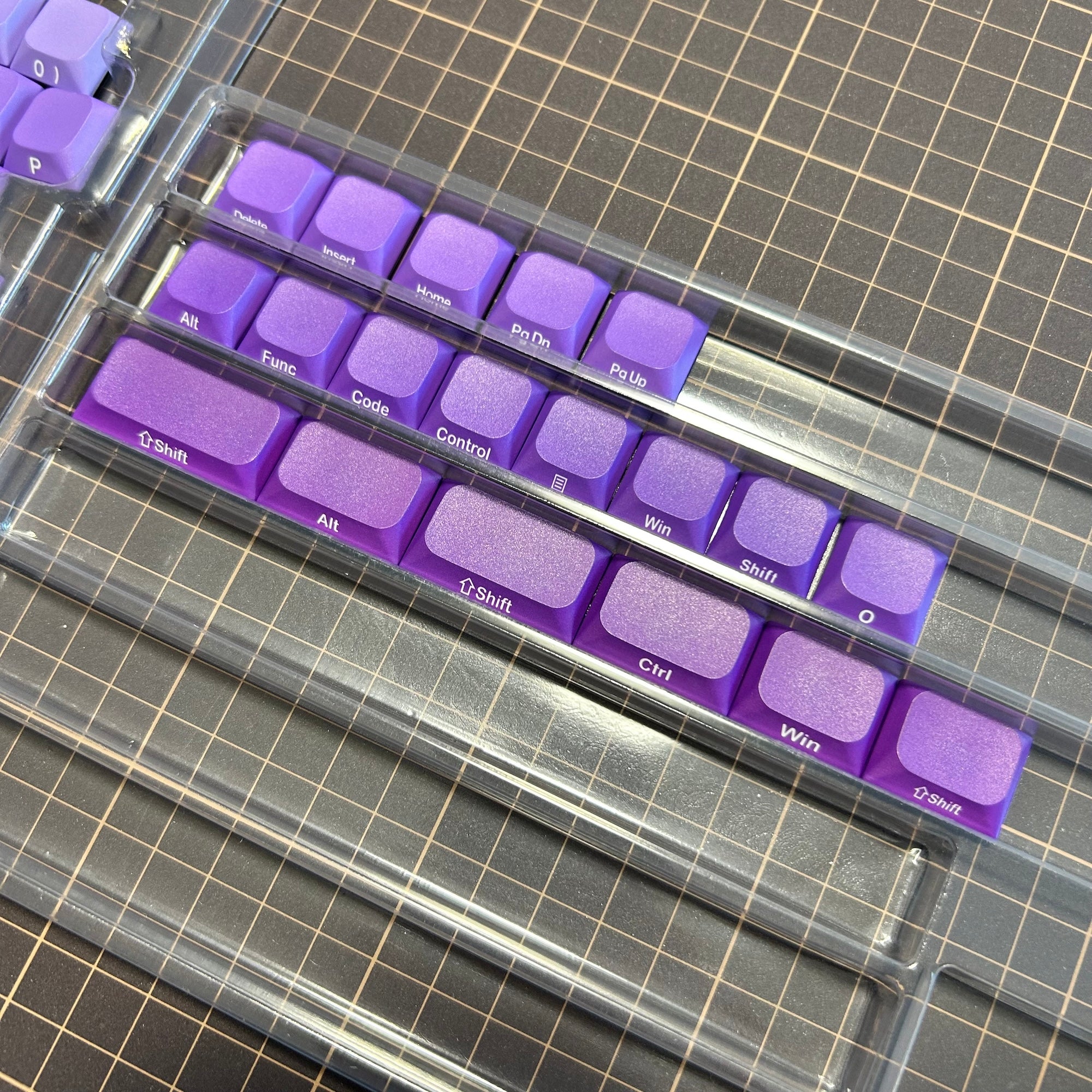 XVX Slope Low Profile Side-Printed Keycaps Set Purple Abyss（PBT