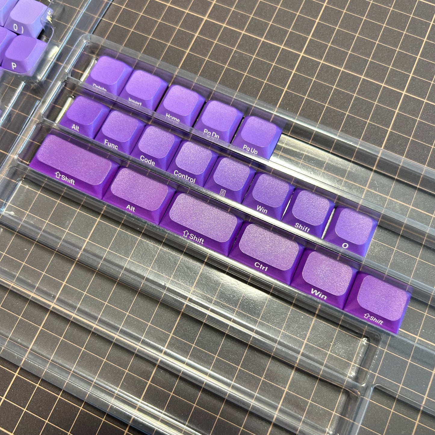 XVX Slope Low Profile Side-Printed Keycaps Set Purple Abyss（PBT/131キー）