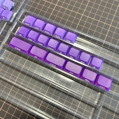 XVX Slope Low Profile Side-Printed Keycaps Set Purple Abyss（PBT/131キー）